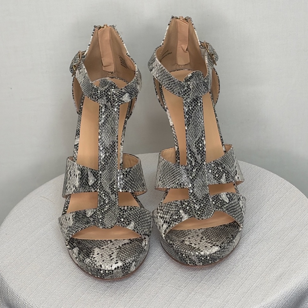 XOXO Snakeskin T-Strap Platform Heels women’s Size 7.5 | 5” Heel(B101)✨
